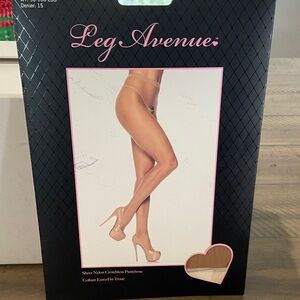 Leg Avenue Nude Nylon Pantyhose